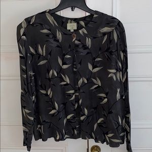 Floral print one button top Kathleen Sommers